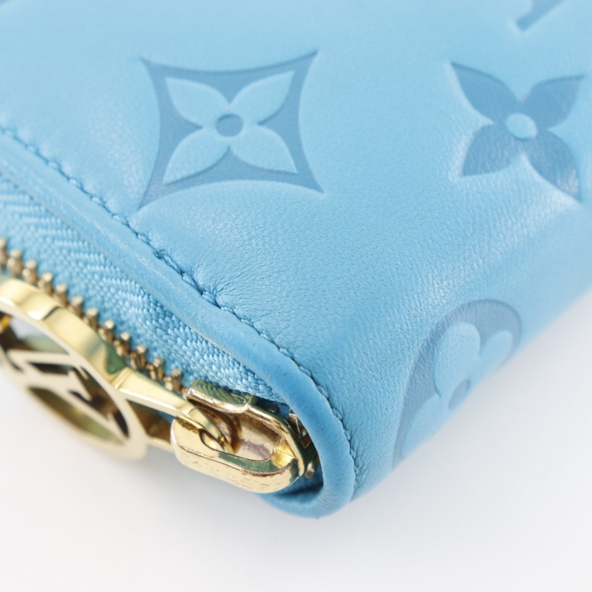 Louis Vuitton Blue Turquoise Leather Long Wallet
