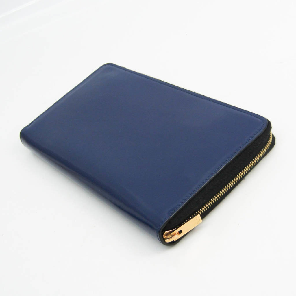 Celine Navy Leather Long Wallet (Bi-Fold)