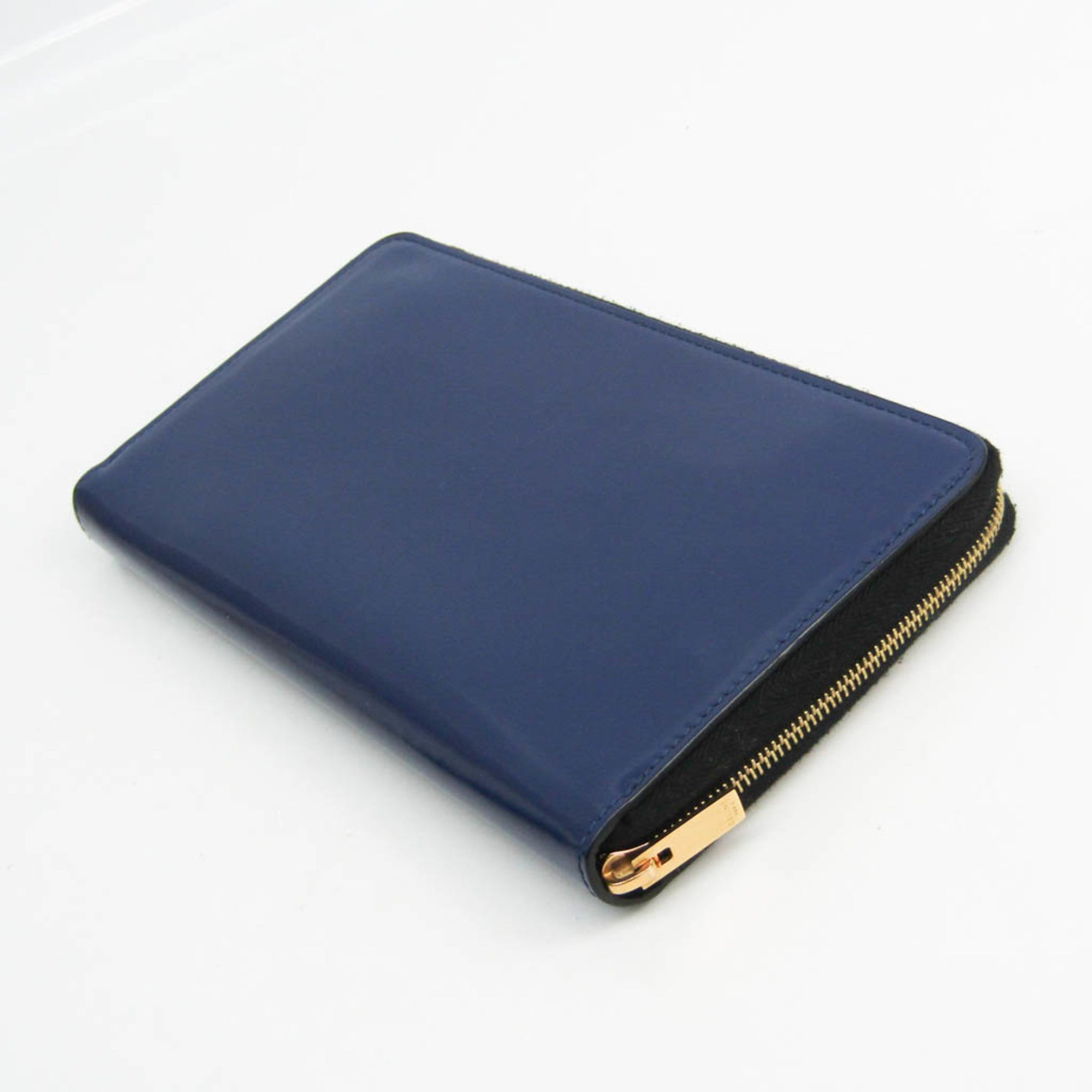 Celine Navy Leather Long Wallet (Bi-Fold)