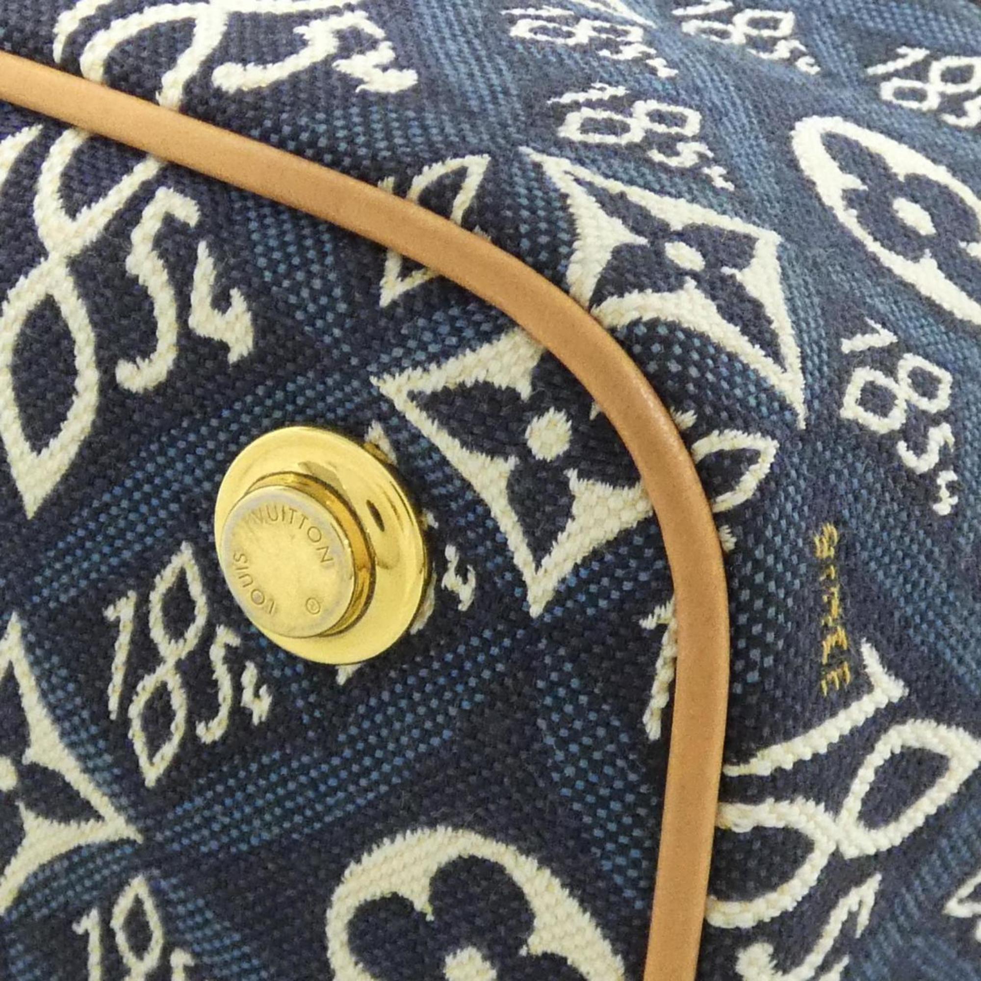 Louis Vuitton Blue Jacquard Handbag