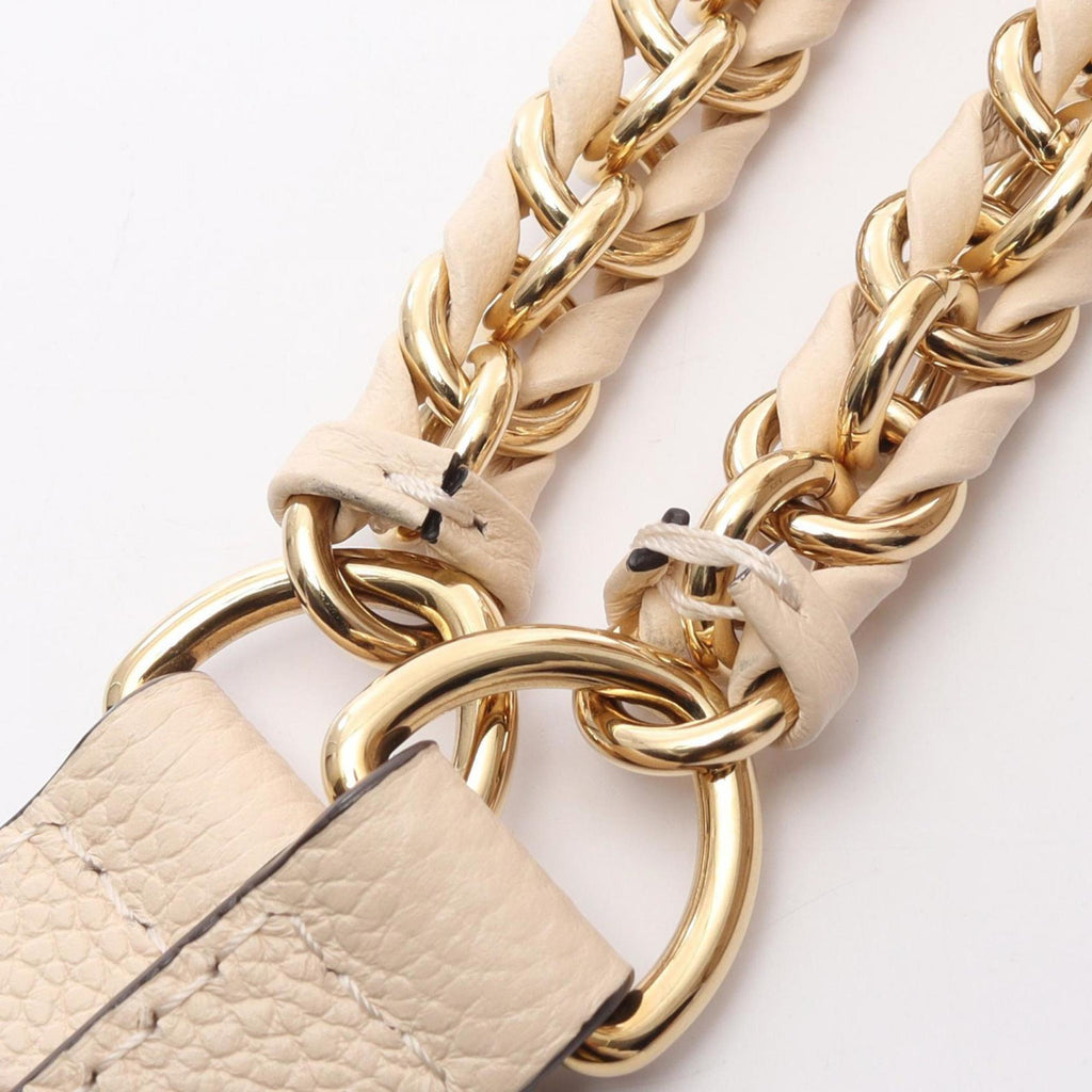 Louis Vuitton Beige Brown Coated Canvas Handbag