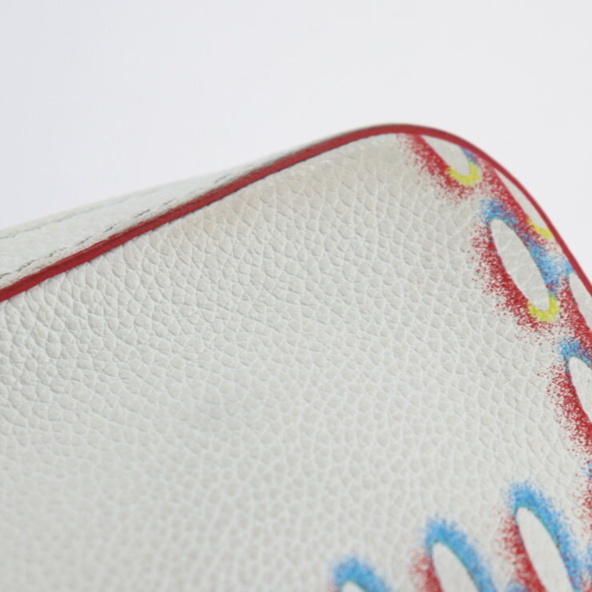 Louis Vuitton Blanc Multi-Color White Leather Pouch Shoulder Bag