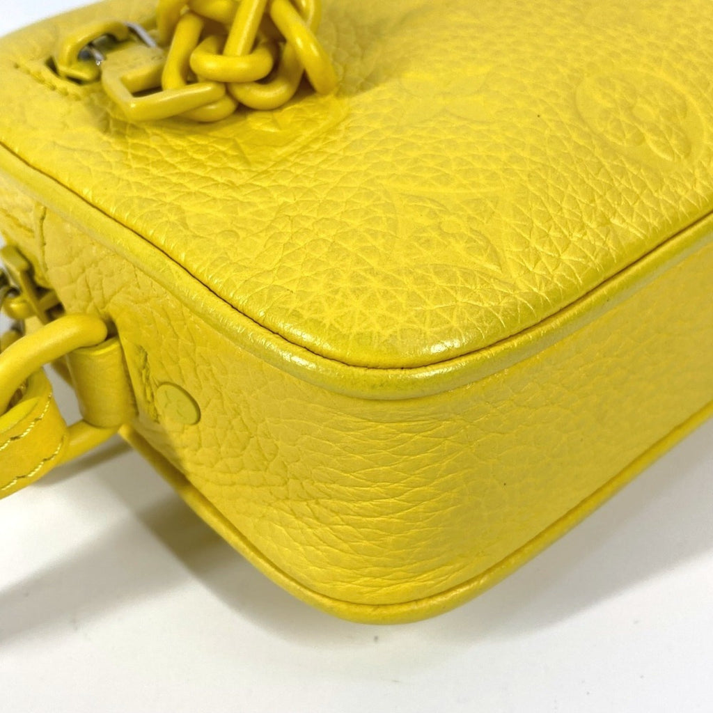 Louis Vuitton Yellow Leather Clutch Bag