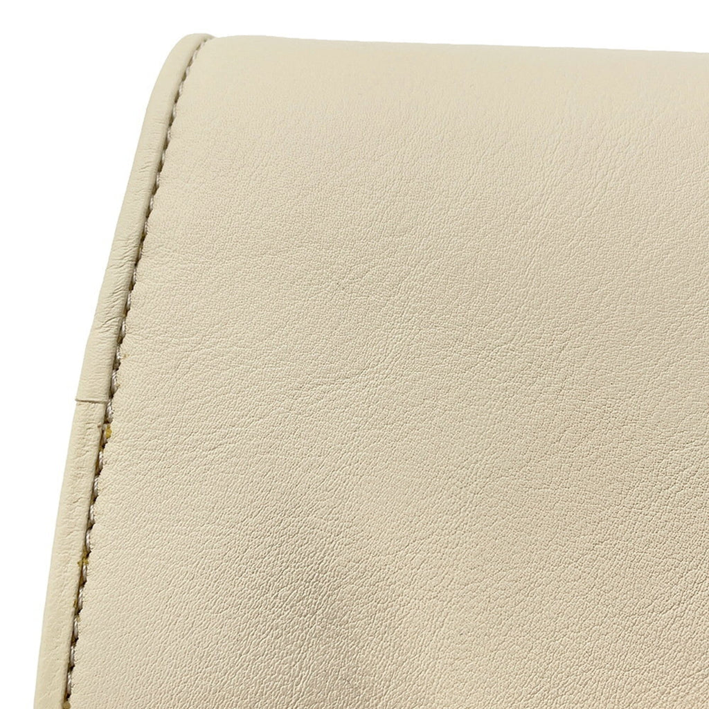 Gucci Off-White White Leather Chain/Shoulder Wallet (Pre-Owned)