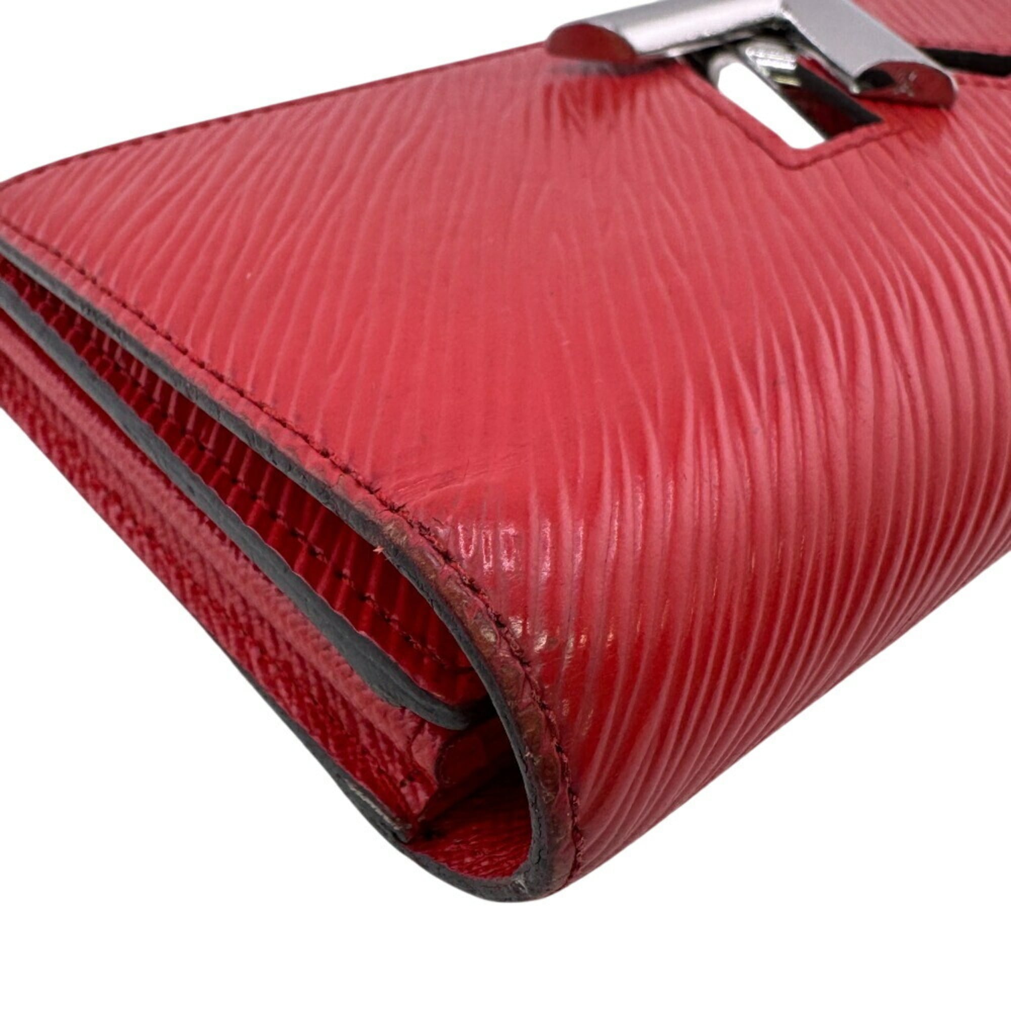 Louis Vuitton Red Color Epi Leather Long Wallet