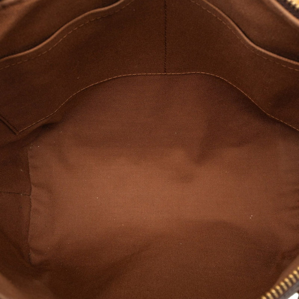 Louis Vuitton Brown Pvc Leather Shoulder Bag Tote Bag