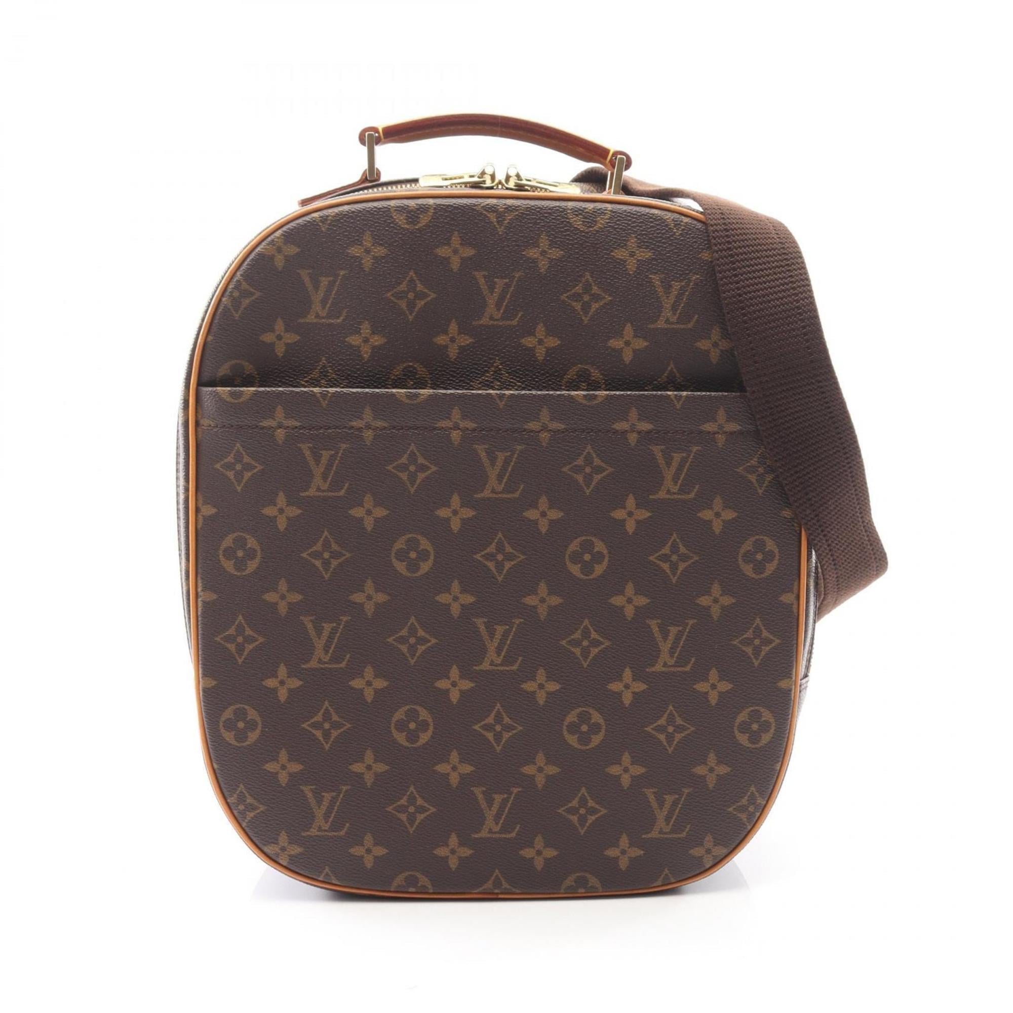 Louis Vuitton Monogram Brown Coated Canvas Leather Handbag