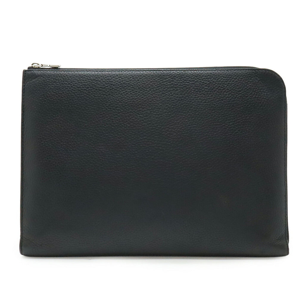 Louis Vuitton Black Noir Leather Clutch Bag Pochette