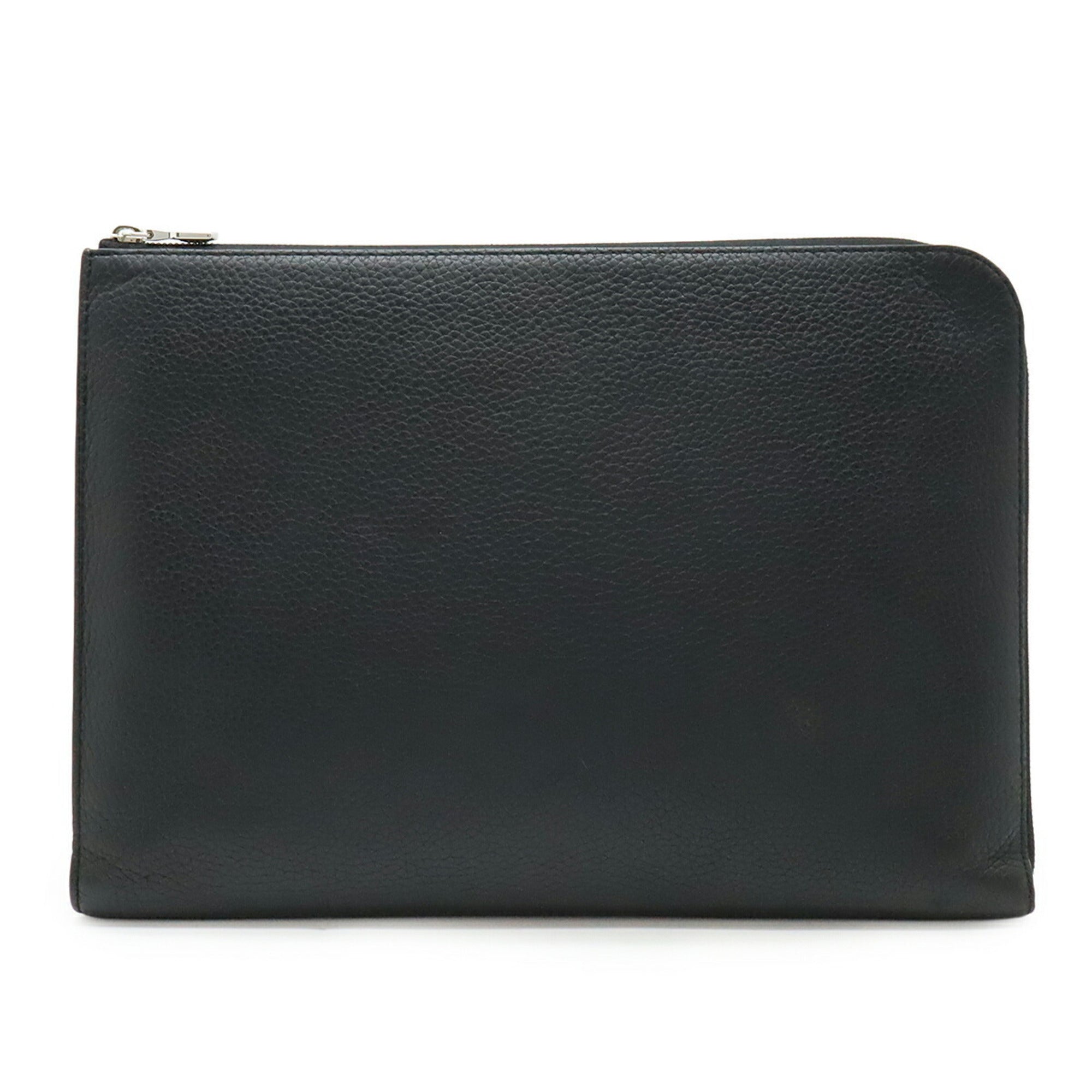Louis Vuitton Black Noir Leather Clutch Bag Pochette