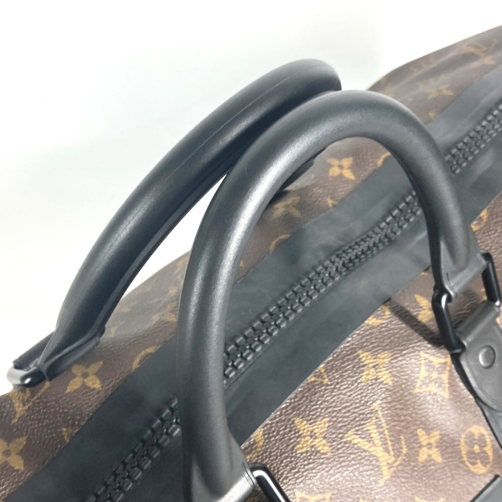 Louis Vuitton Black Brown Monogram Canvas Boston Bag