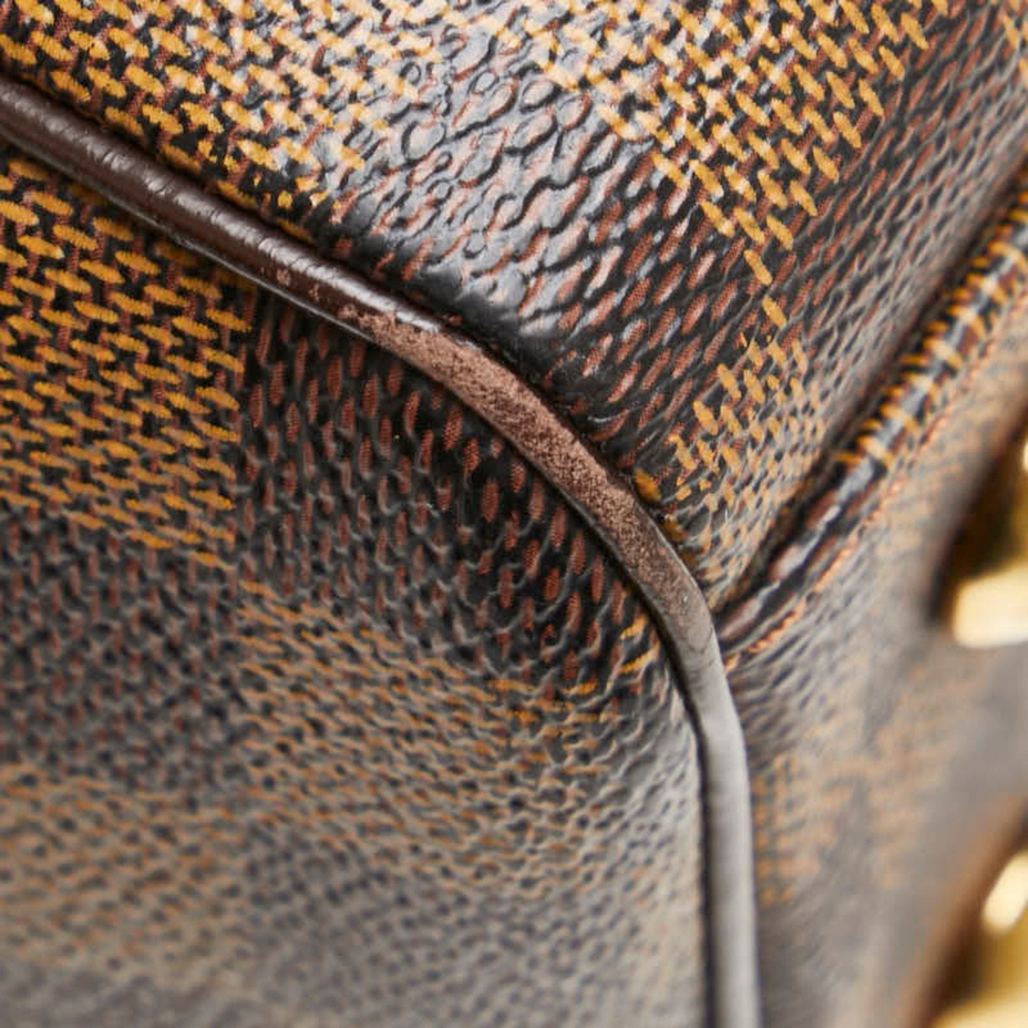 Louis Vuitton Damier Brown Pvc Leather Handbag Shoulder Bag