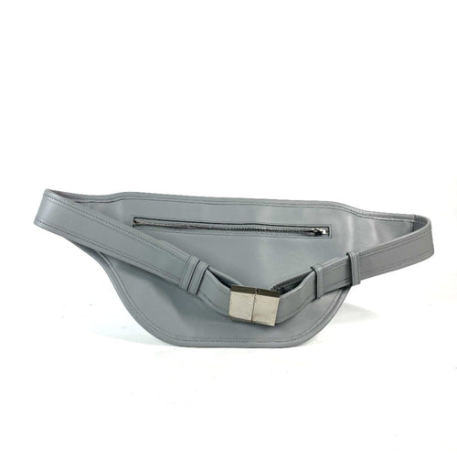 Burberry Gray Leather Fanny Pack
