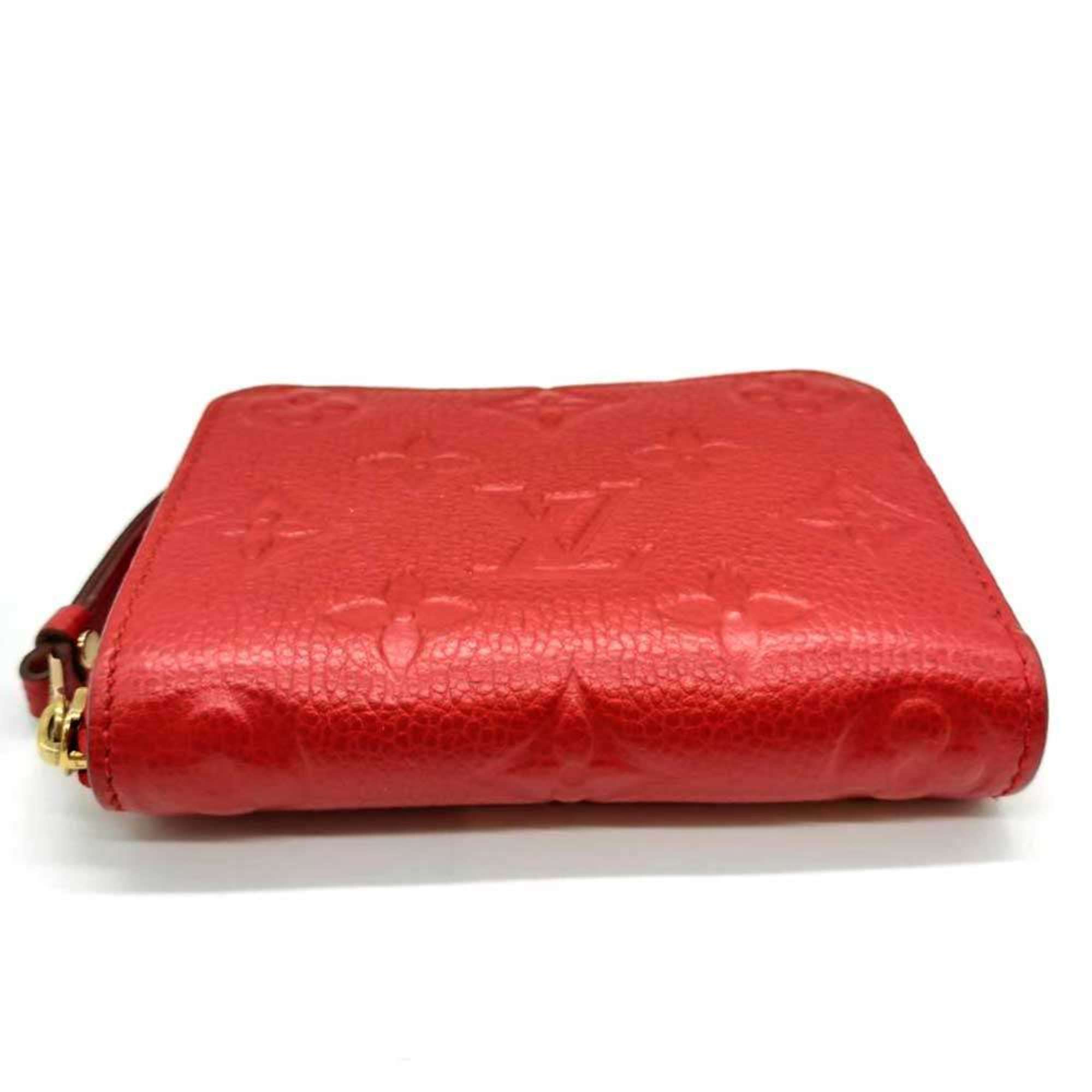 Louis Vuitton Monogram Empreinte Red Color Sacrlet Monogram Empreinte Coin Purse/Coin Case