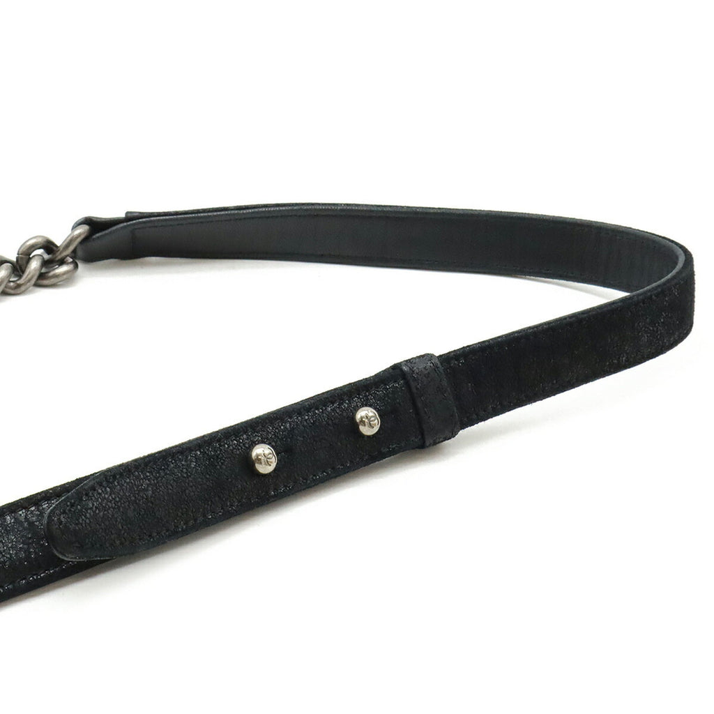 Chanel Black Suede Leather Shoulder Bag