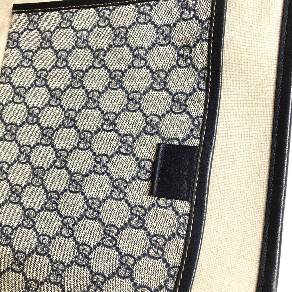 Gucci Sherry Line Navy Gg Supreme Shoulder Bag Tote Bag (Pre-Owned)