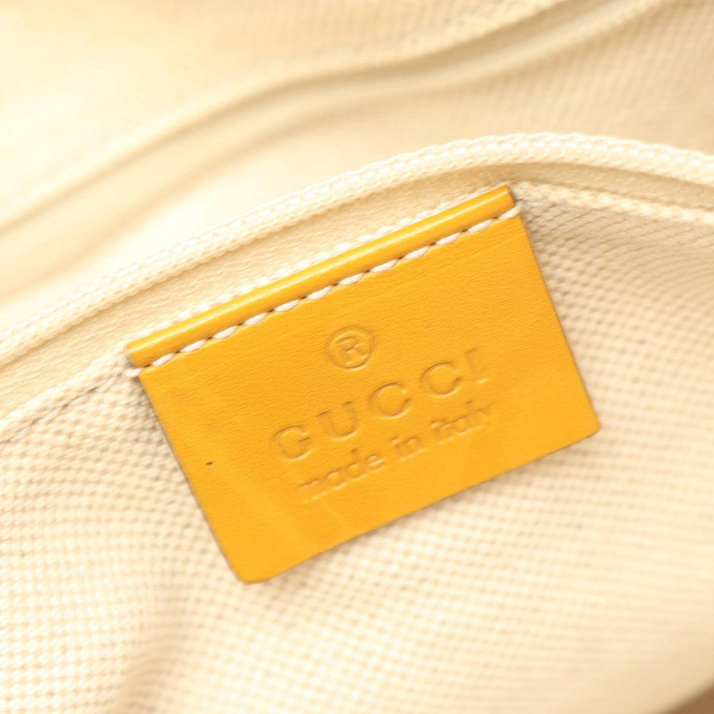 Gucci Beige Brown Gg Canvas Leather Handbag (Pre-Owned)