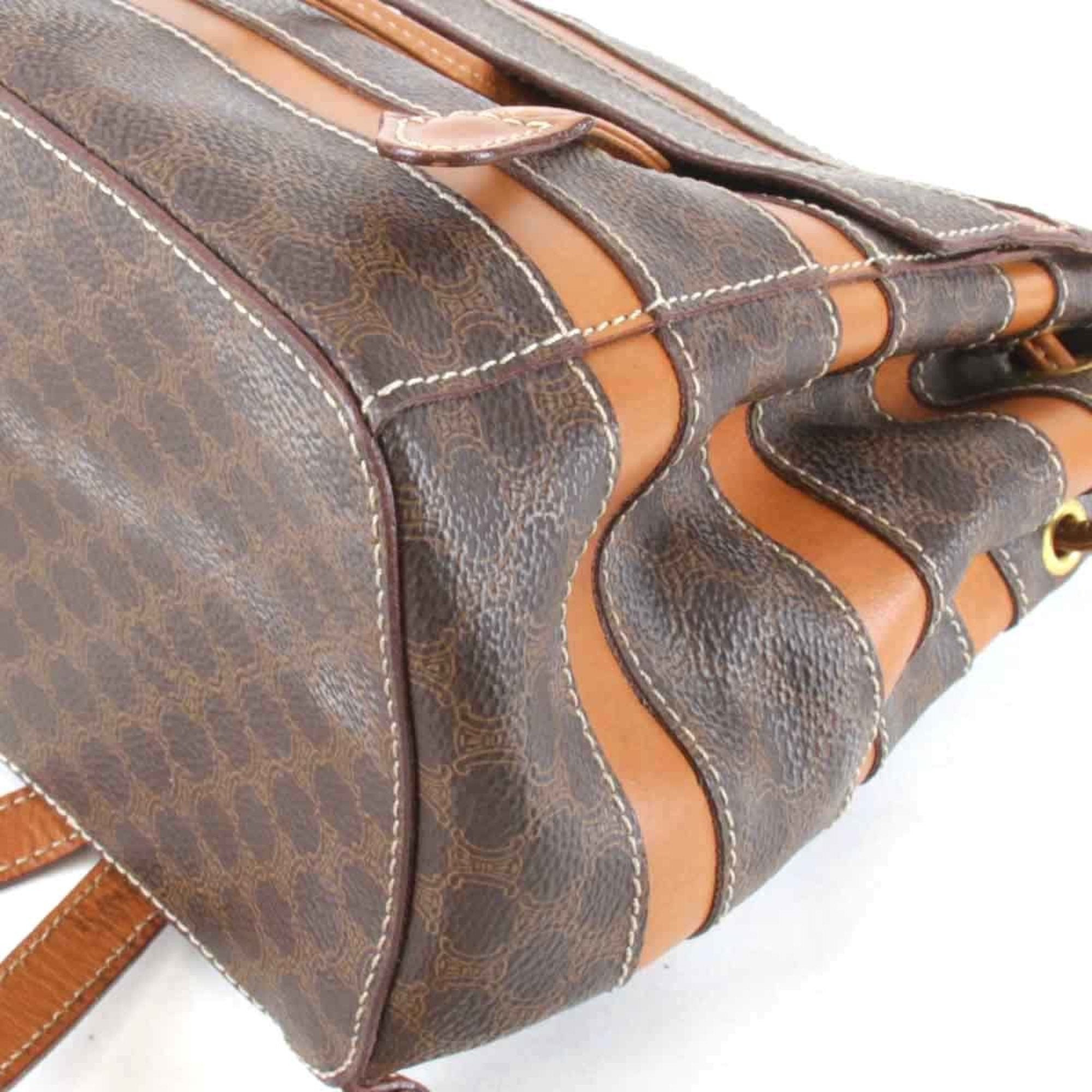 Celine Brown Pvc Leather Backpack