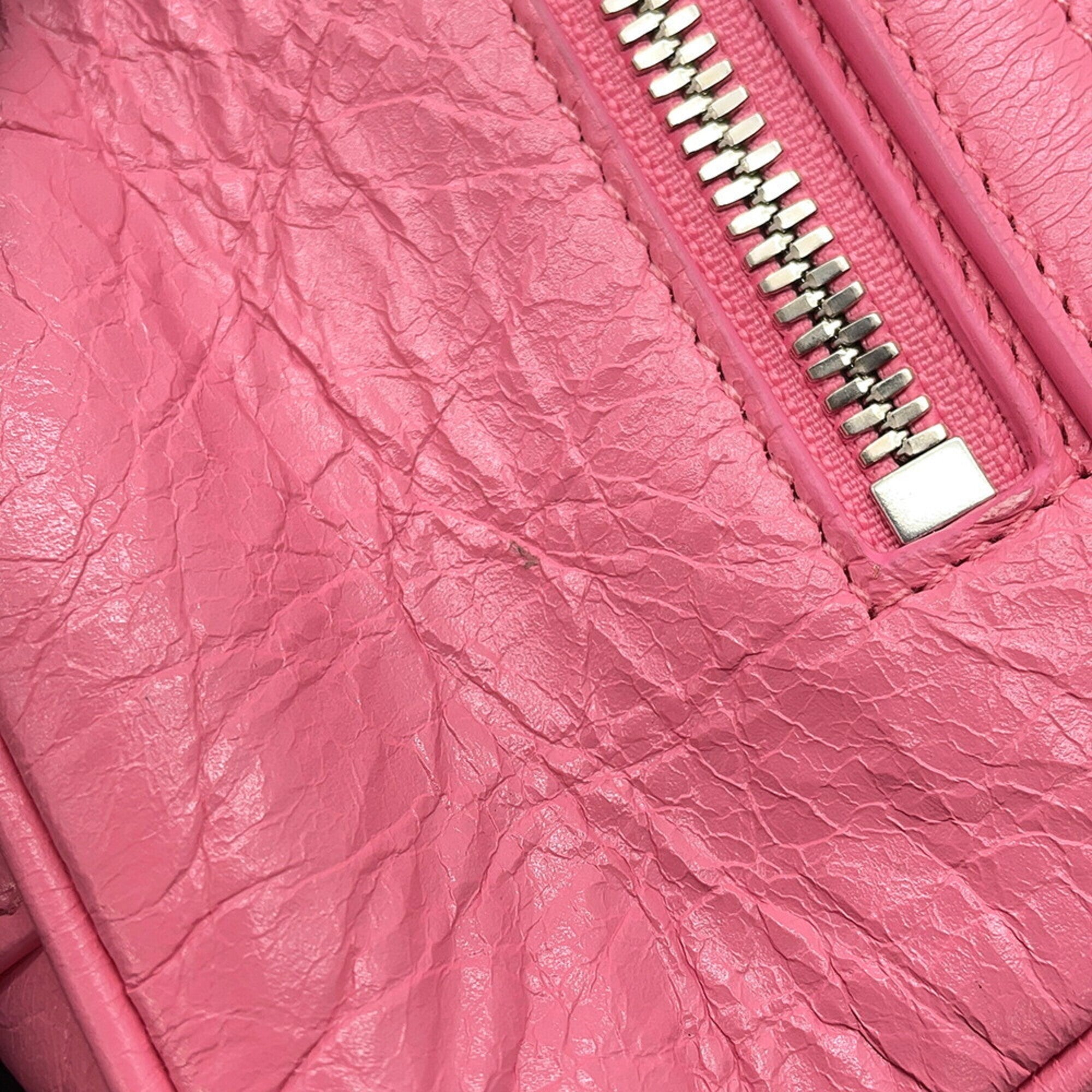 Balenciaga Pink Leather Handbag Shoulder