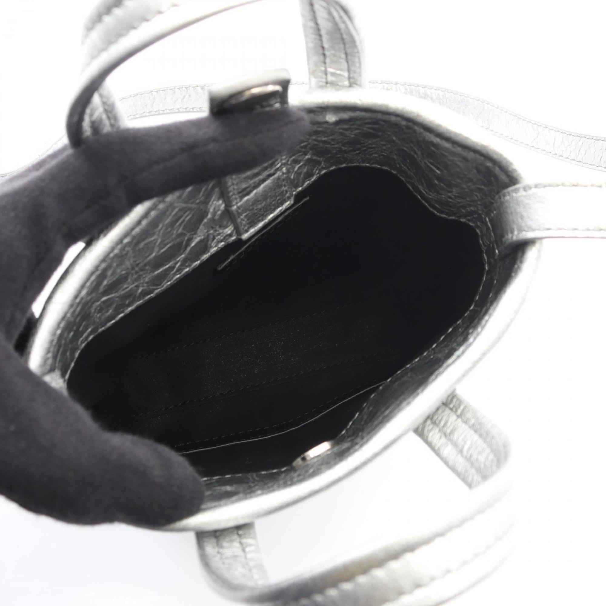Balenciaga Silver Leather Shoulder