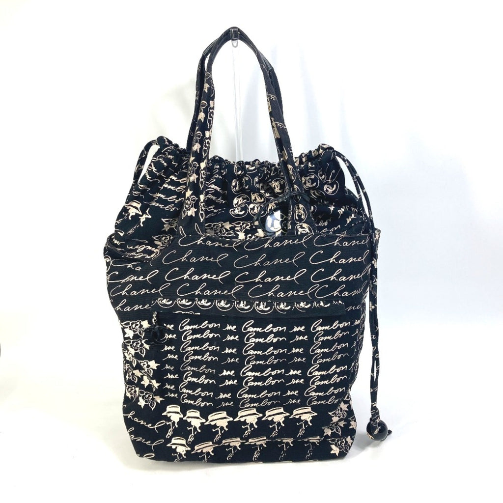 Chanel Black Cloth Tote Bag