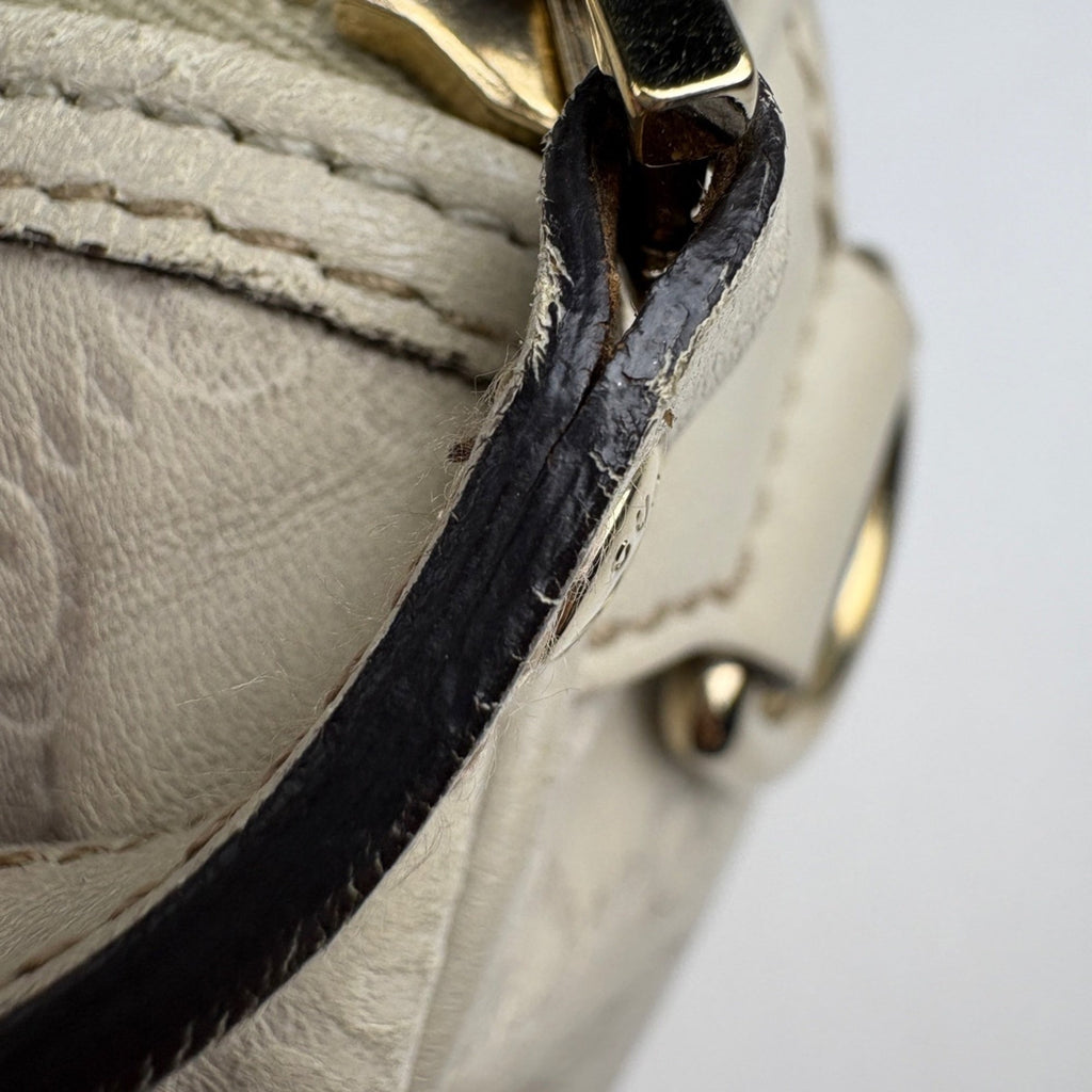 Gucci Ivory Leather Handbag (Pre-Owned)