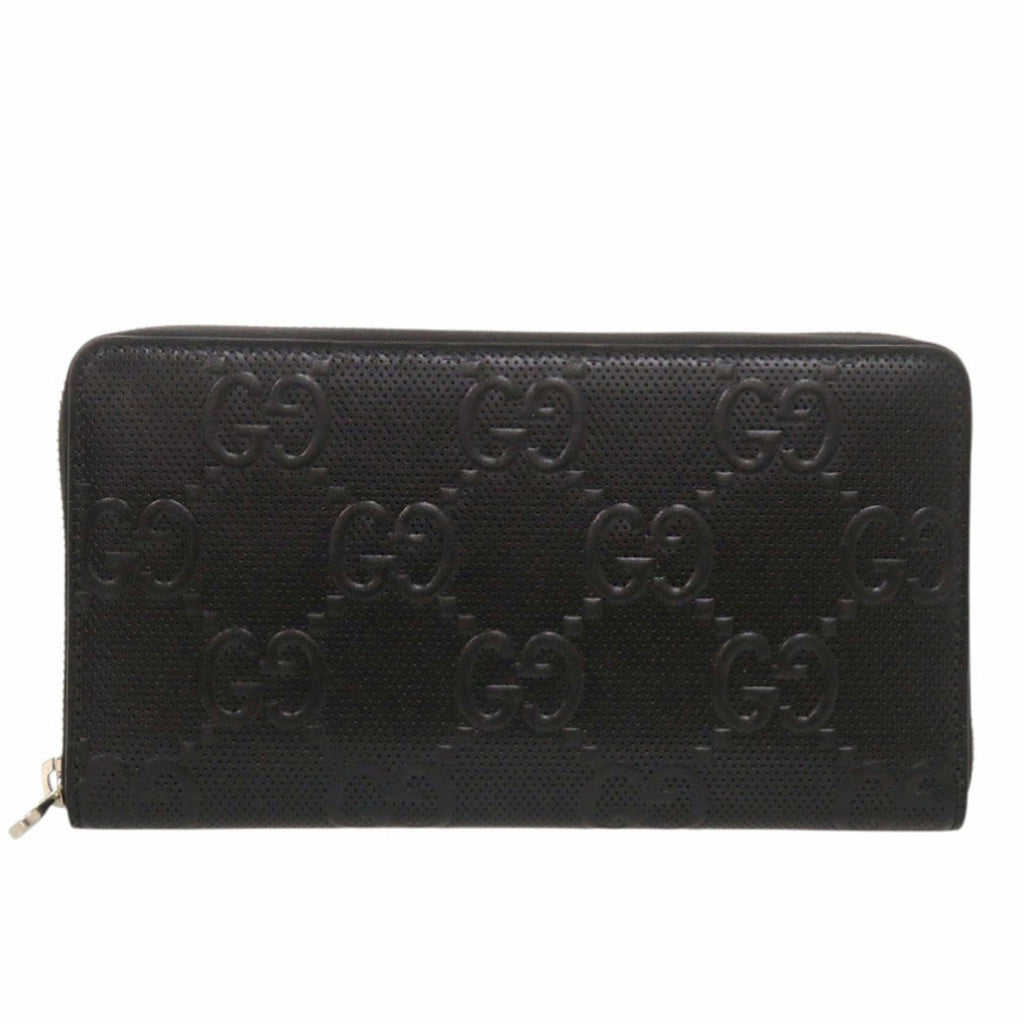 Gucci Black Leather Long Wallet (Bi-Fold) (Pre-Owned)