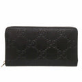 Gucci Black Leather Long Wallet (Bi-Fold) (Pre-Owned)