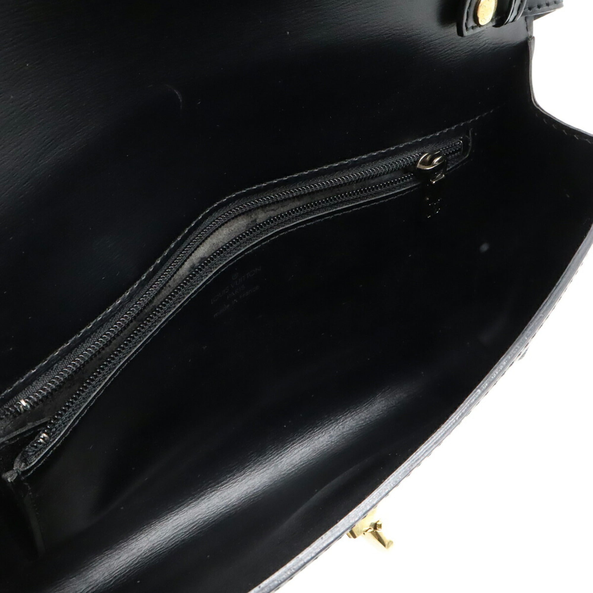 Louis Vuitton Black Noir Epi Leather Clutch Bag Pochette Shoulder Bag