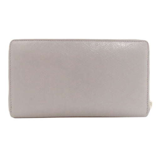Balenciaga Gray Leather Long Wallet (Bi-Fold)