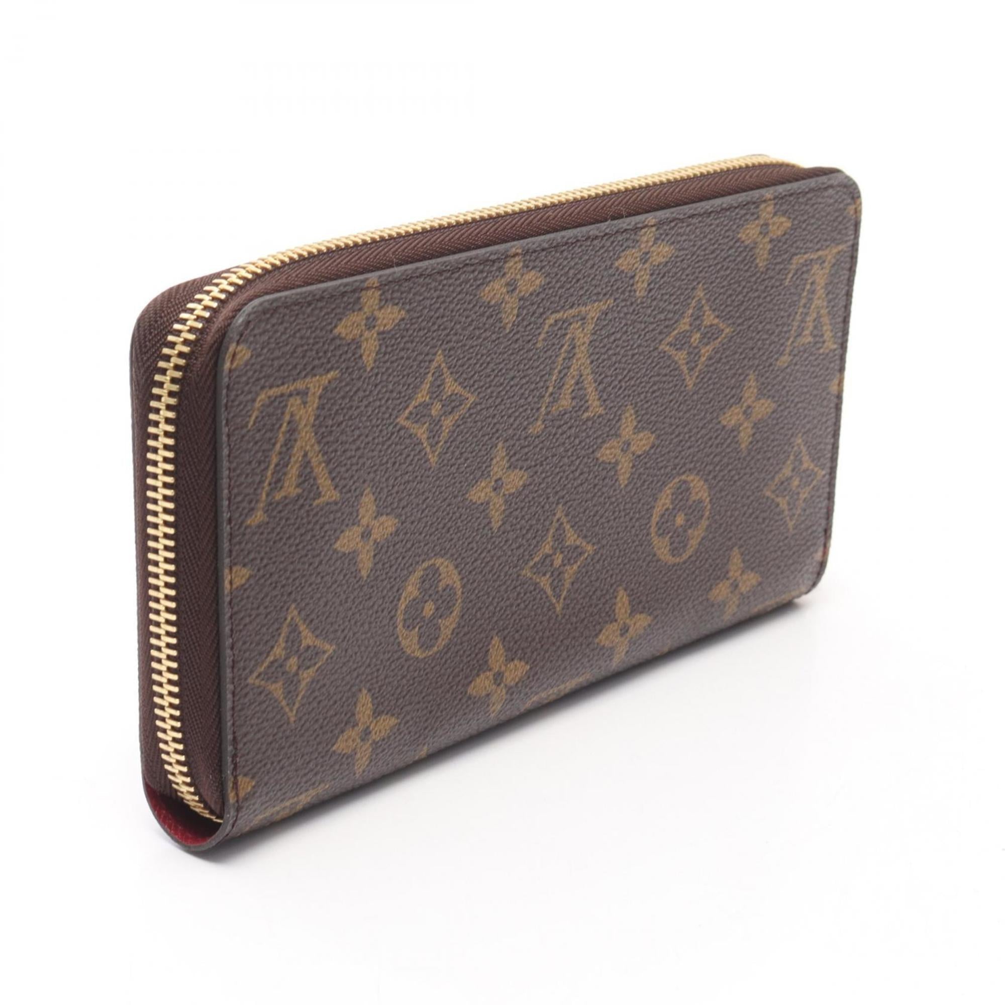 Louis Vuitton Brown Fuchsia Pink Pvc Coated Canvas Leather Long Wallet