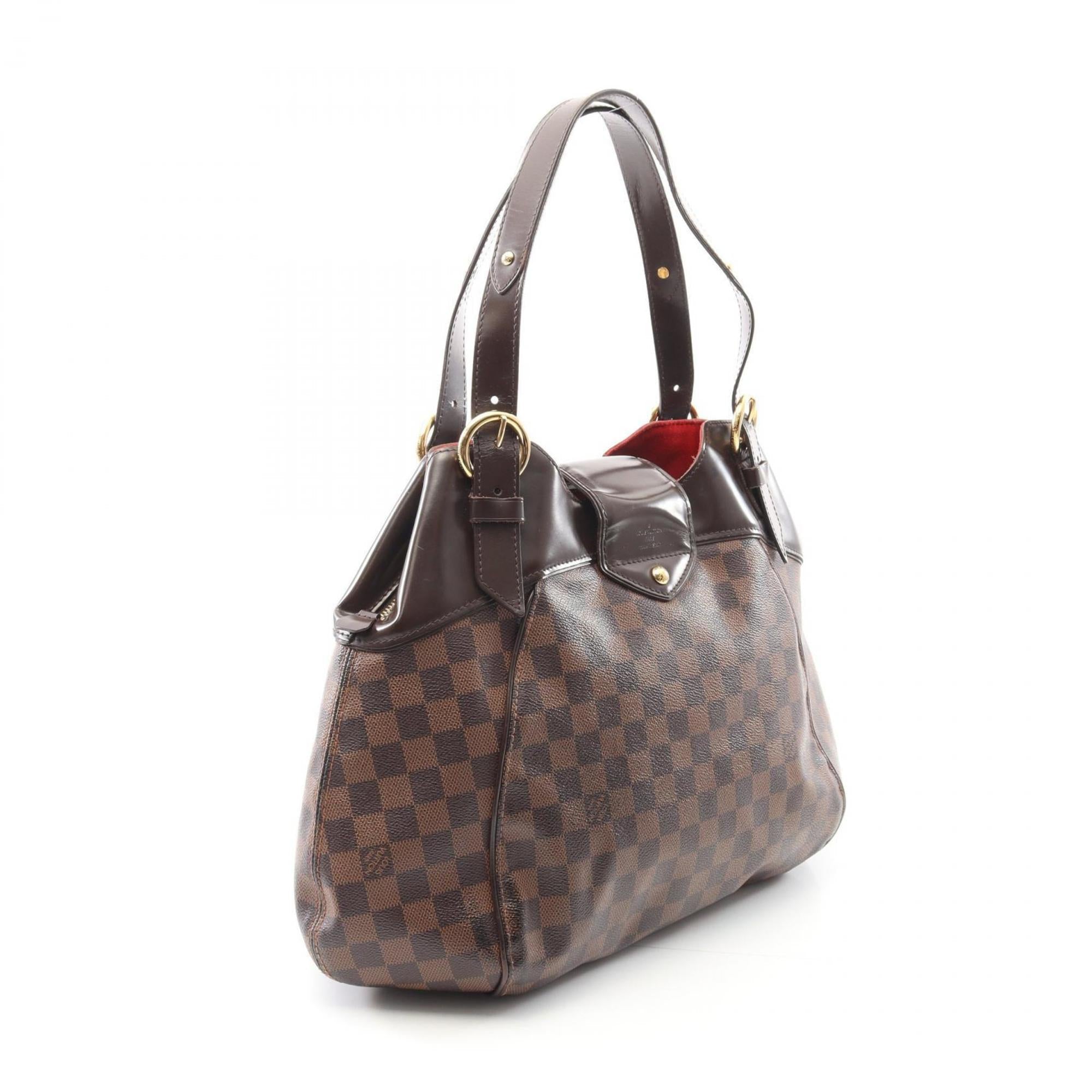 Louis Vuitton Brown Coated Canvas Leather Handbag