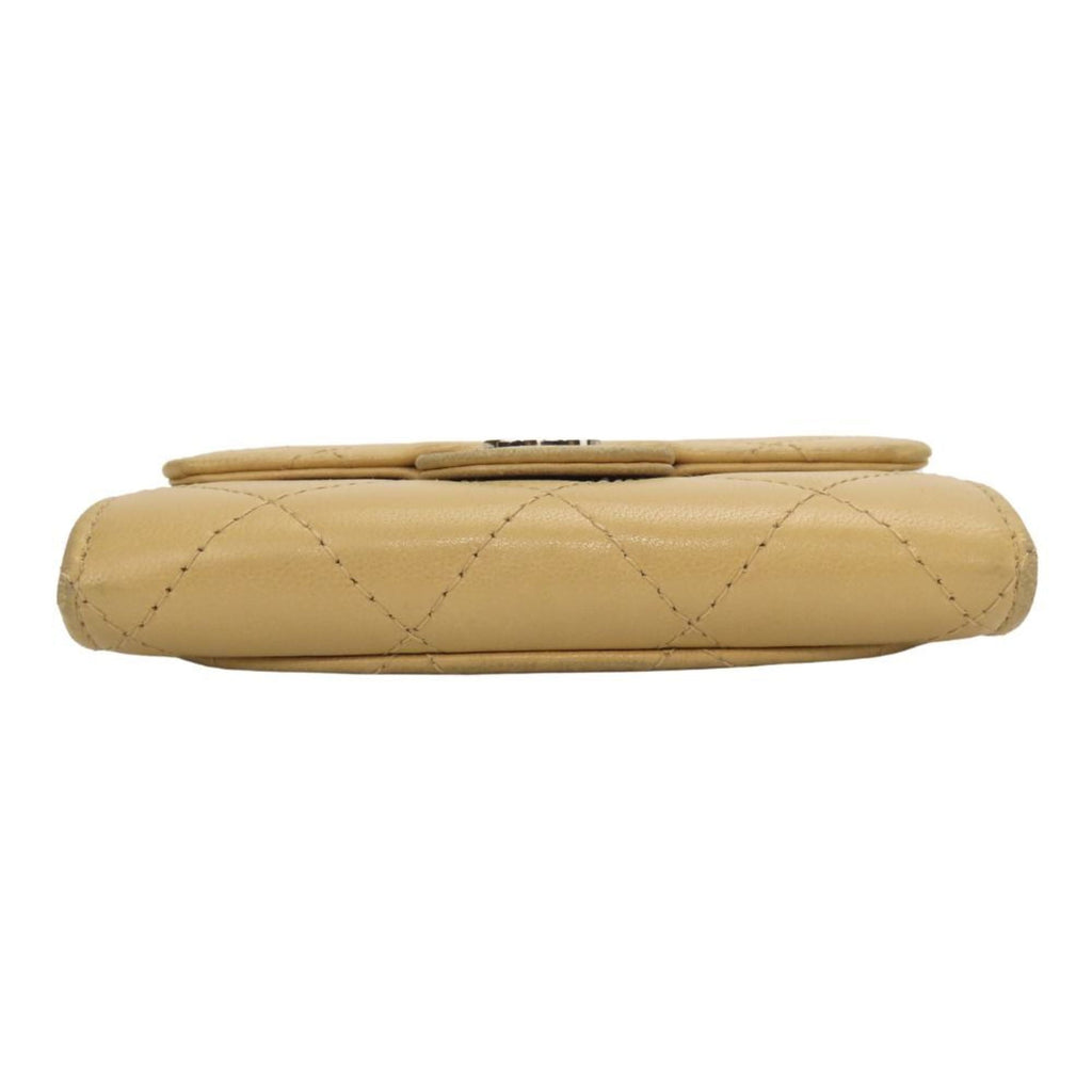 Chanel Beige Leather Coin Purse/Coin Case