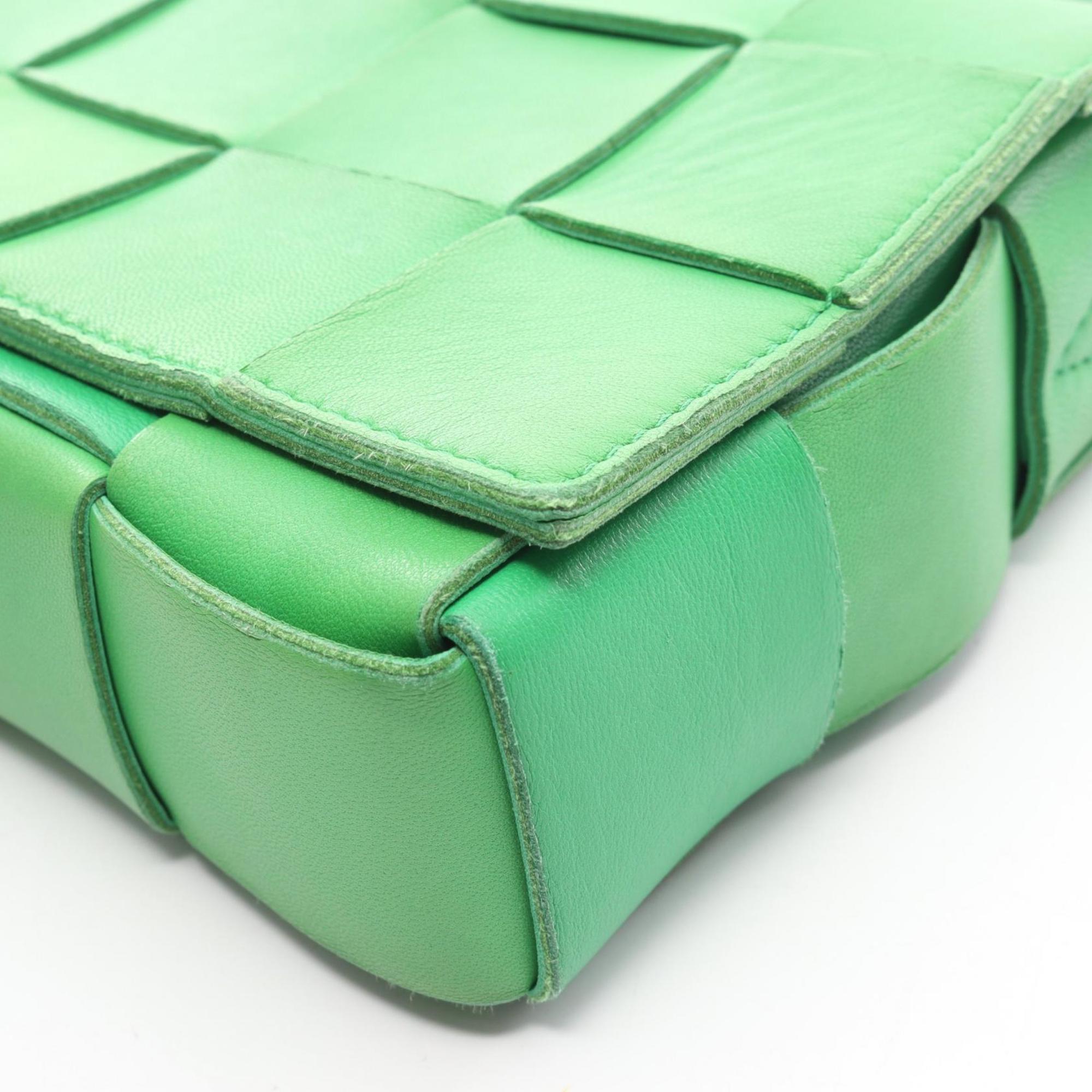 Bottega Veneta Green Leather Shoulder Bag