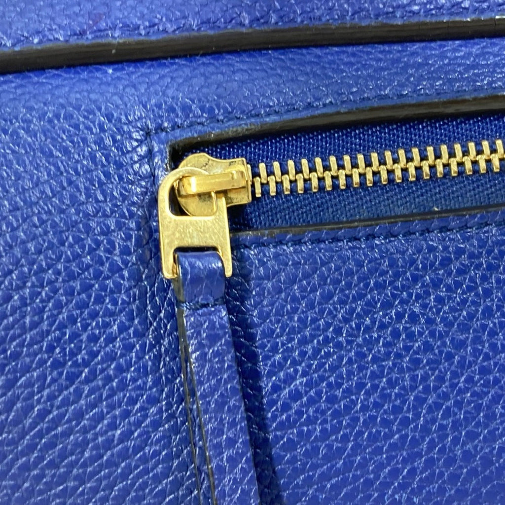 Celine Blue Leather Shoulder Bag