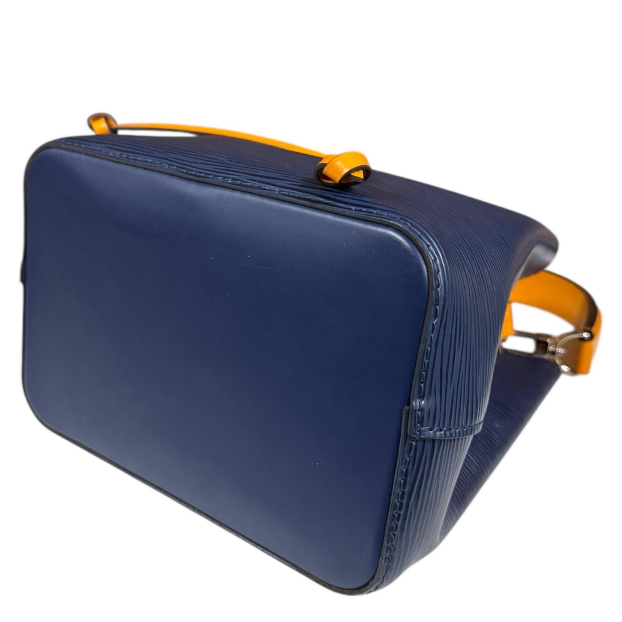 Louis Vuitton Epi Navy Orange Epi Leather Shoulder Bag