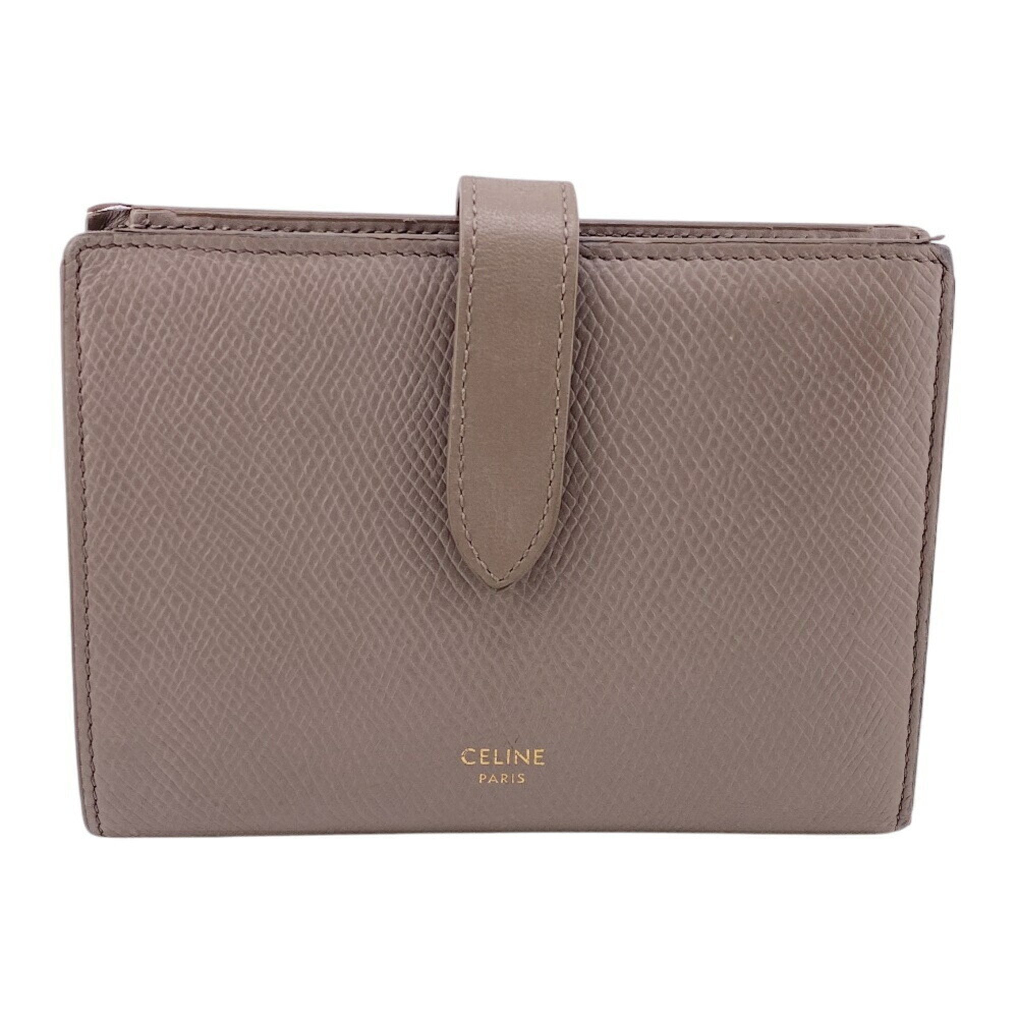 Celine Beige Leather Wallet (Bi-Fold)