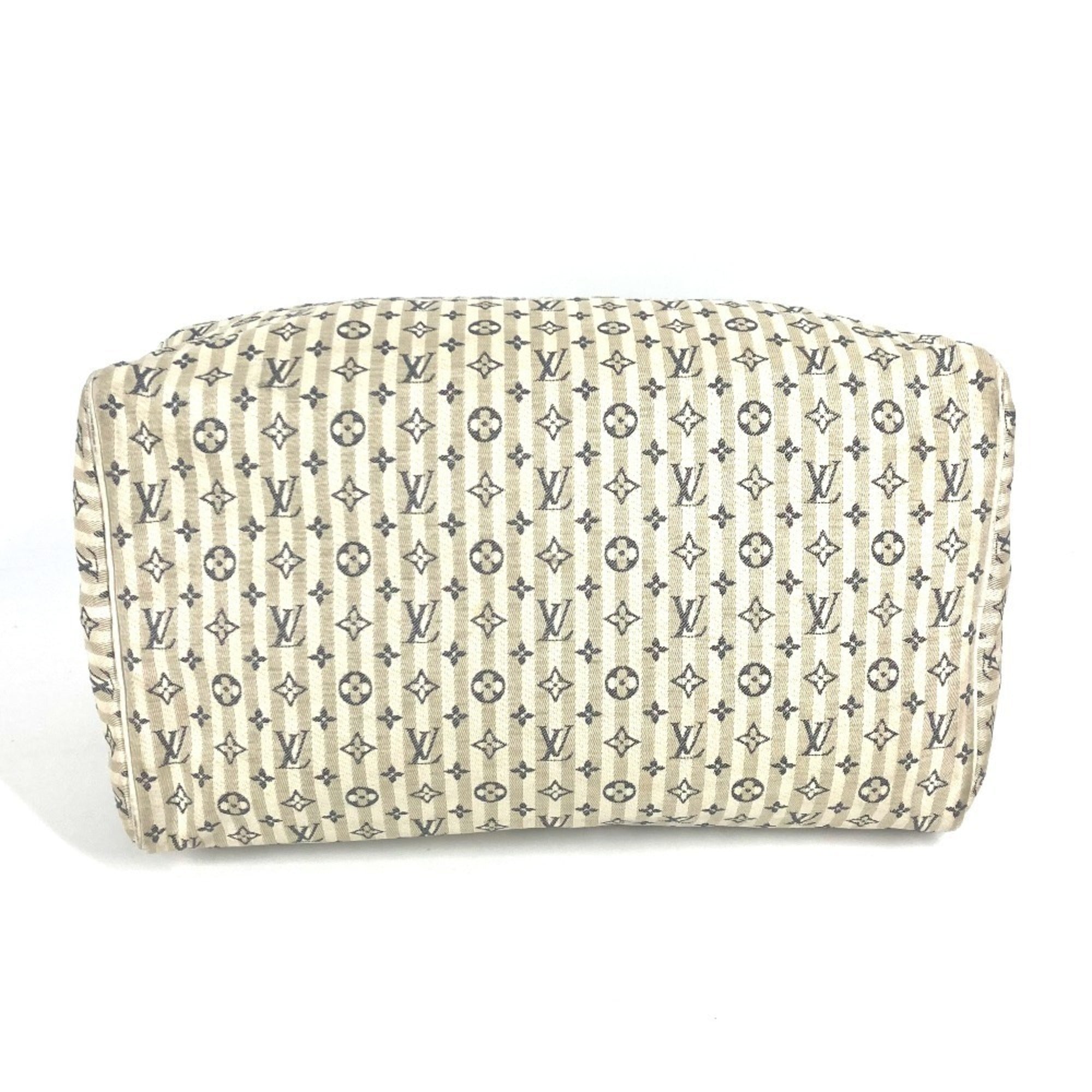 Louis Vuitton Monogram Mini Lin Navy White Monogram Mini Lin Boston Bag Handbag
