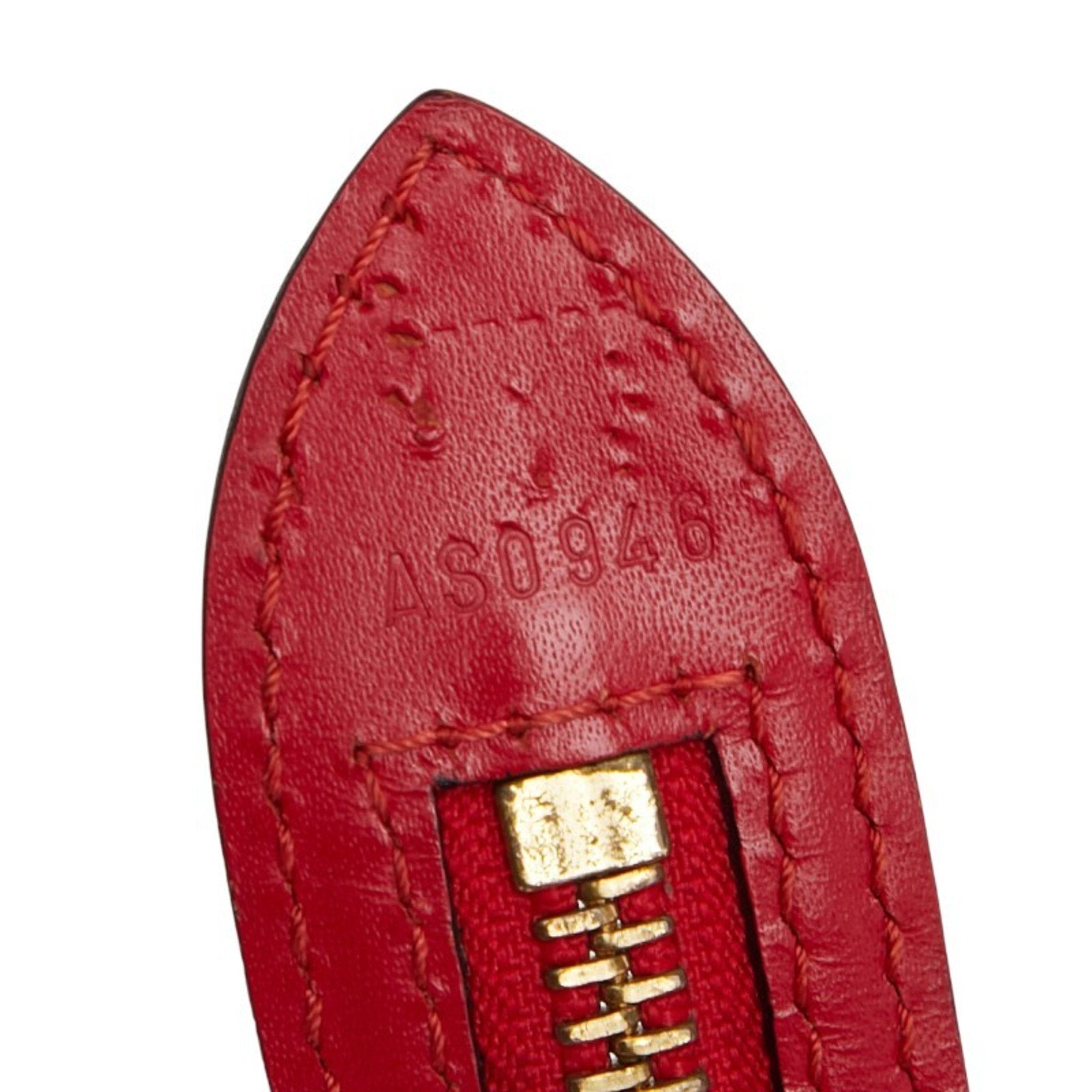 Louis Vuitton Castilian Red Leather Shoulder Bag Tote Bag