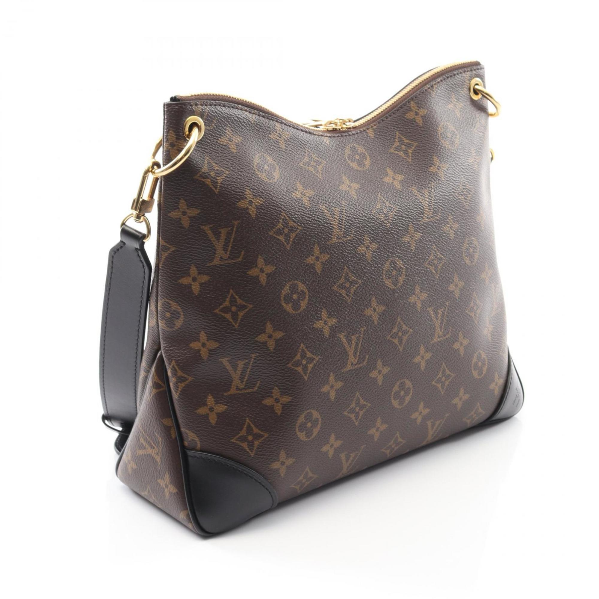 Louis Vuitton Black Brown Monogram Noir Coated Canvas Leather Shoulder Bag