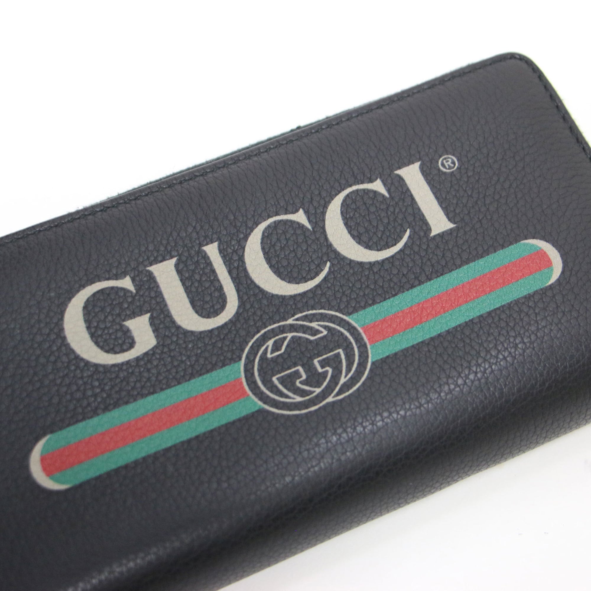 Gucci Black Leather Long Wallet (Bi-Fold) (Pre-Owned)