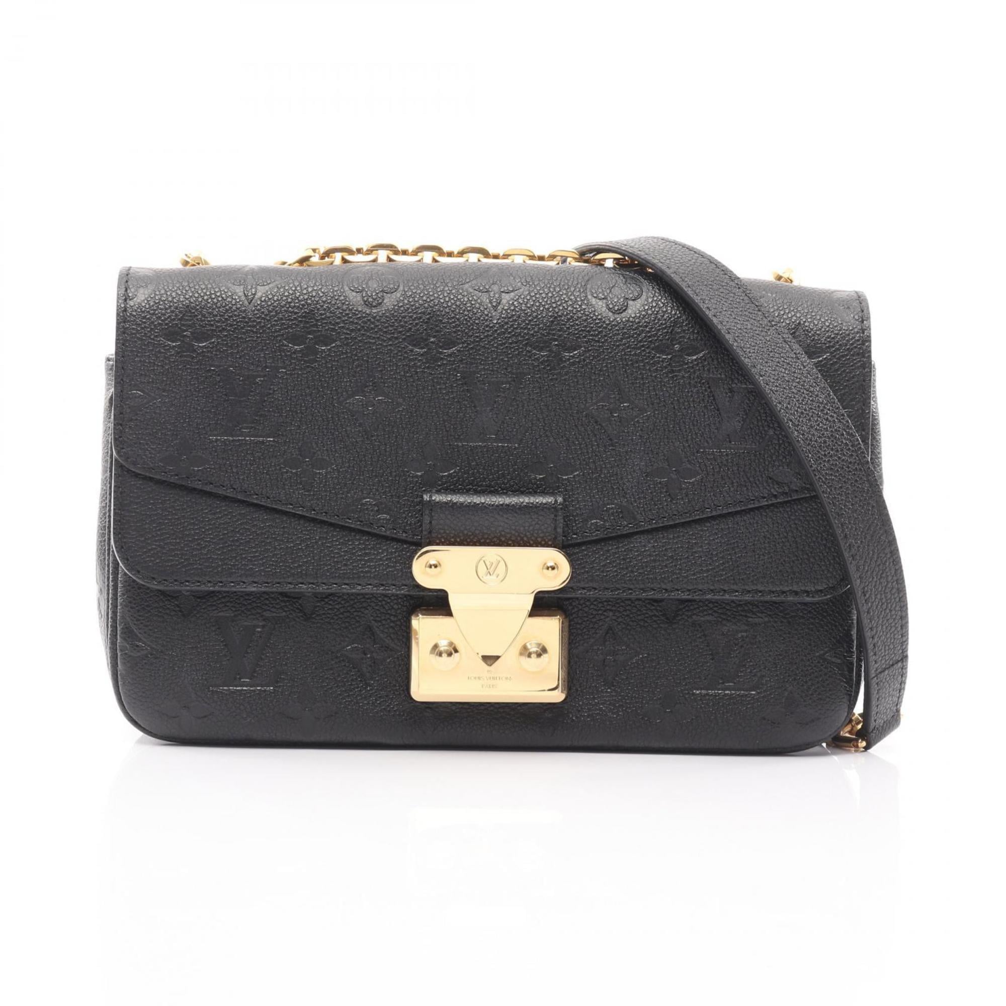 Louis Vuitton Black Noir Monogram Empreinte Shoulder Bag
