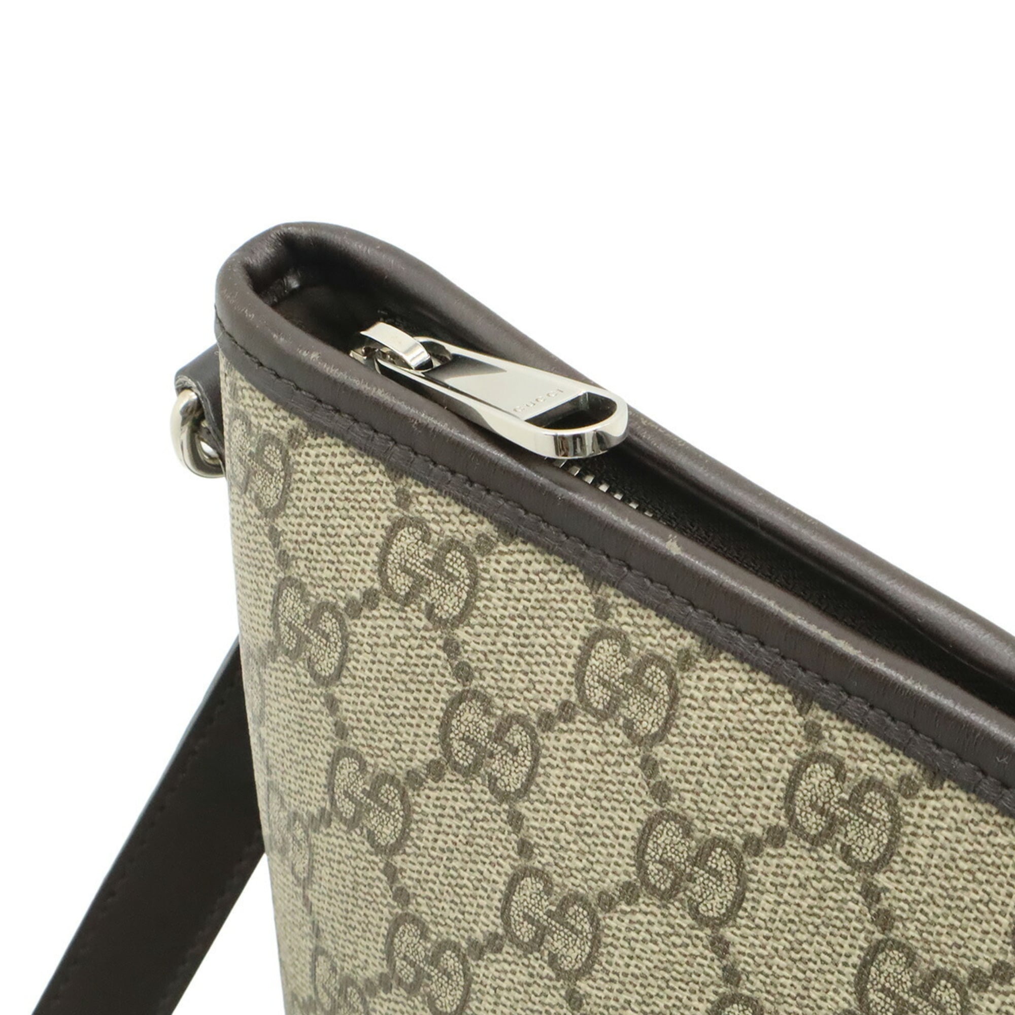 Gucci Beige Dark Brown Gg Supreme Shoulder Bag Tote Bag (Pre-Owned)