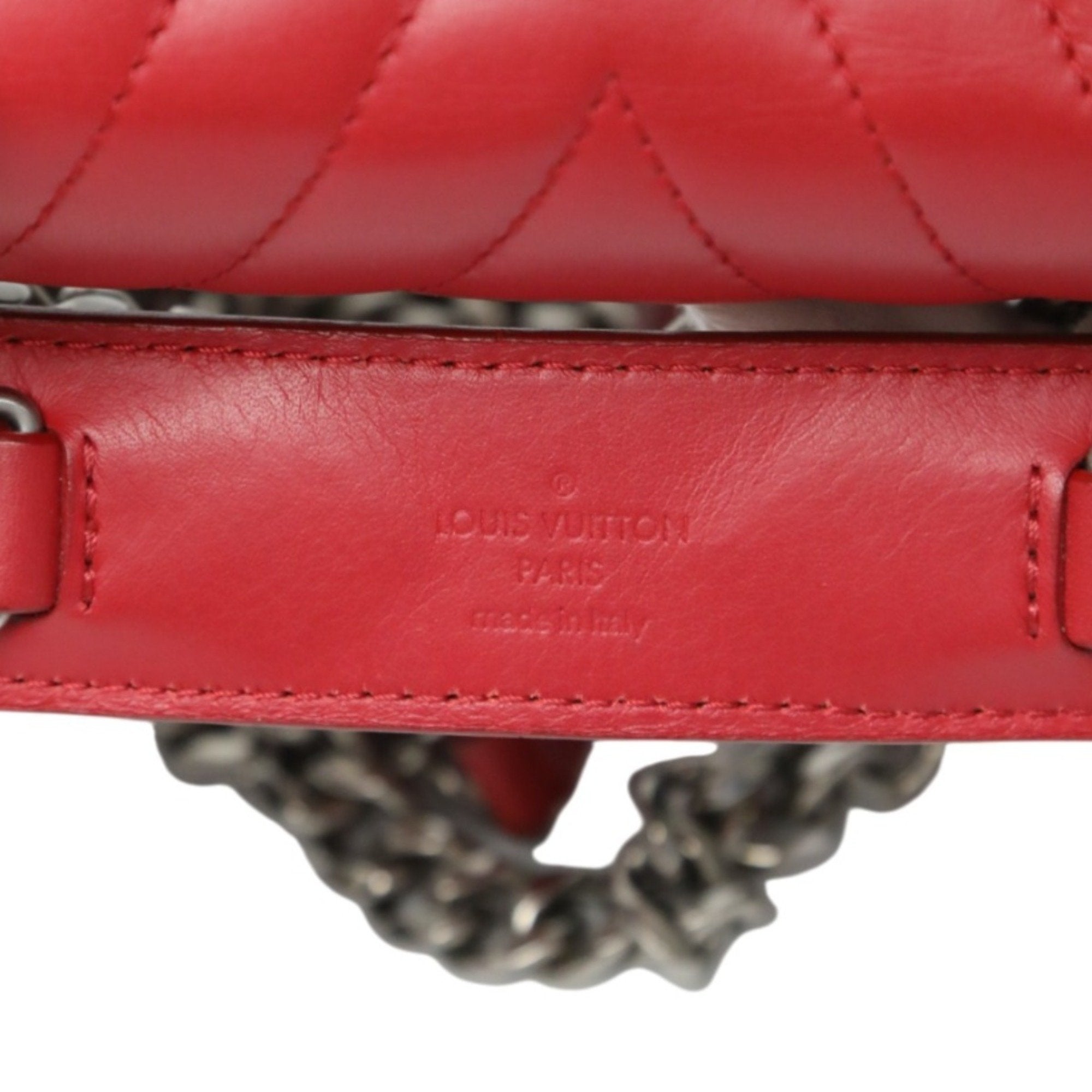 Louis Vuitton Red Color Leather Shoulder Bag