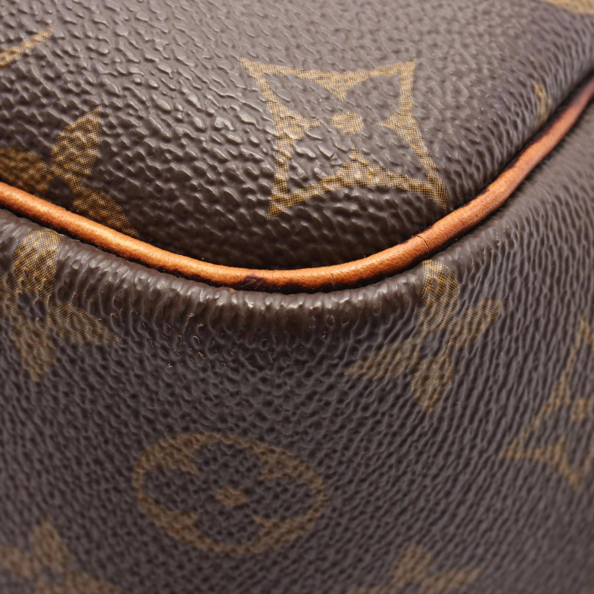 Louis Vuitton Monogram Brown Coated Canvas Leather Handbag