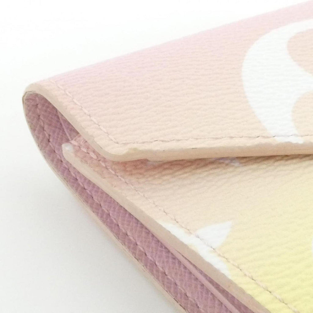 Louis Vuitton Rose Coated Canvas Wallet (Tri-Fold)