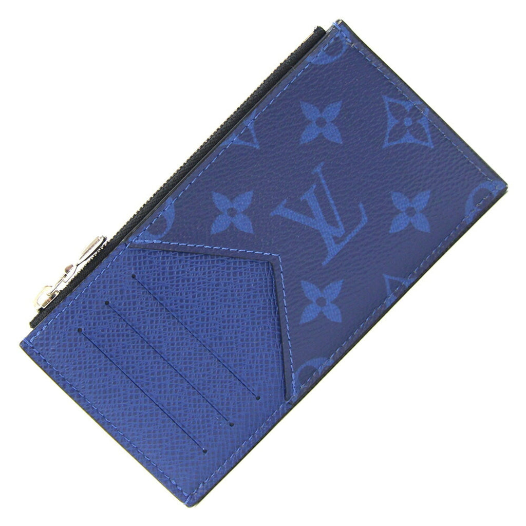 Louis Vuitton Cobalt Monogram Coated Canvas Taigarama Leather Coin Purse/Coin Case