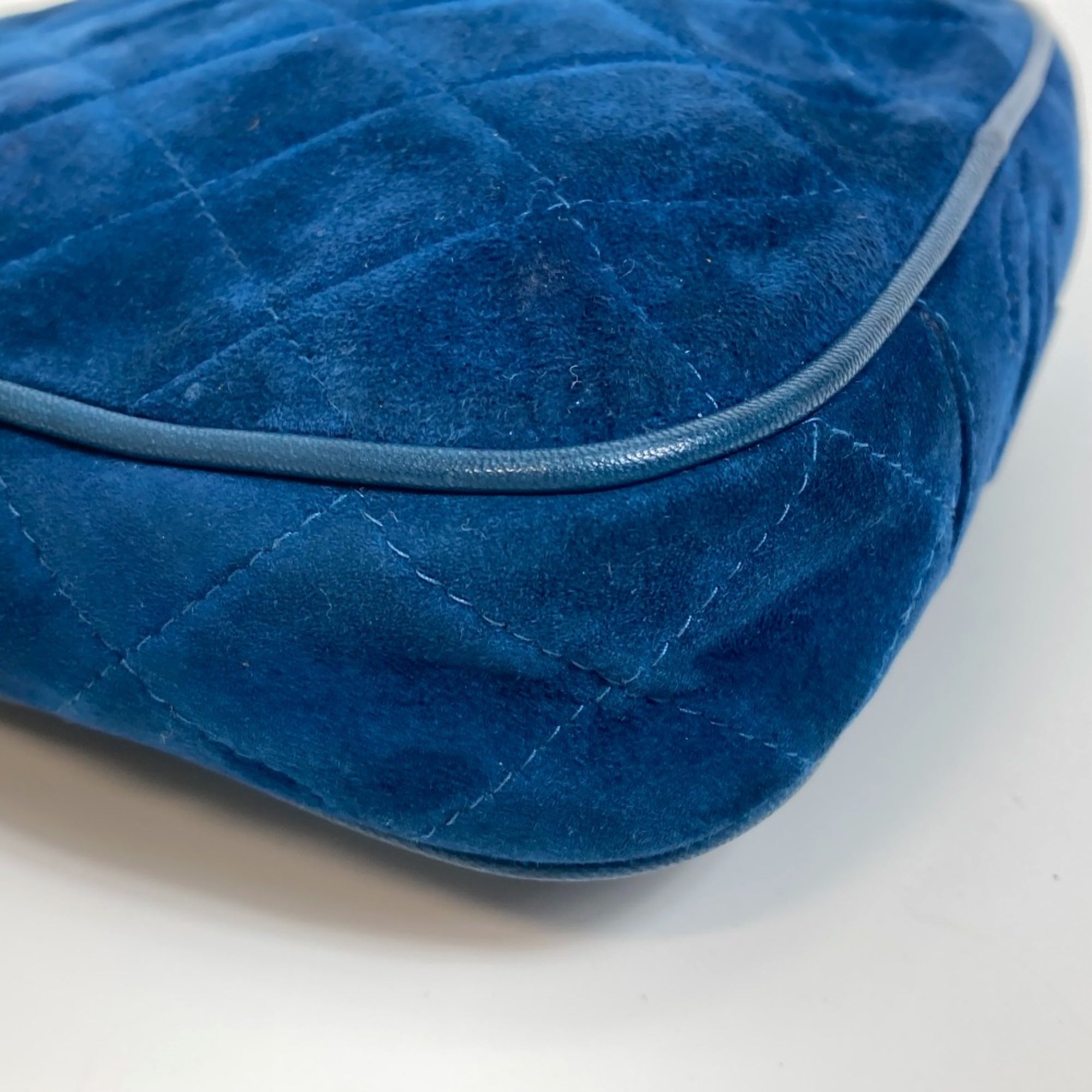 Chanel Blue Leather Handbag