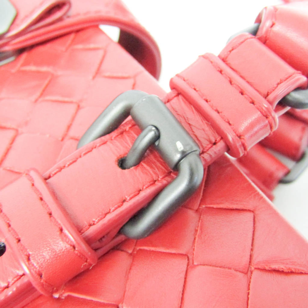 Bottega Veneta Roma Bag Intrecciato Nappa Red Leather Shoulder Bag Bag