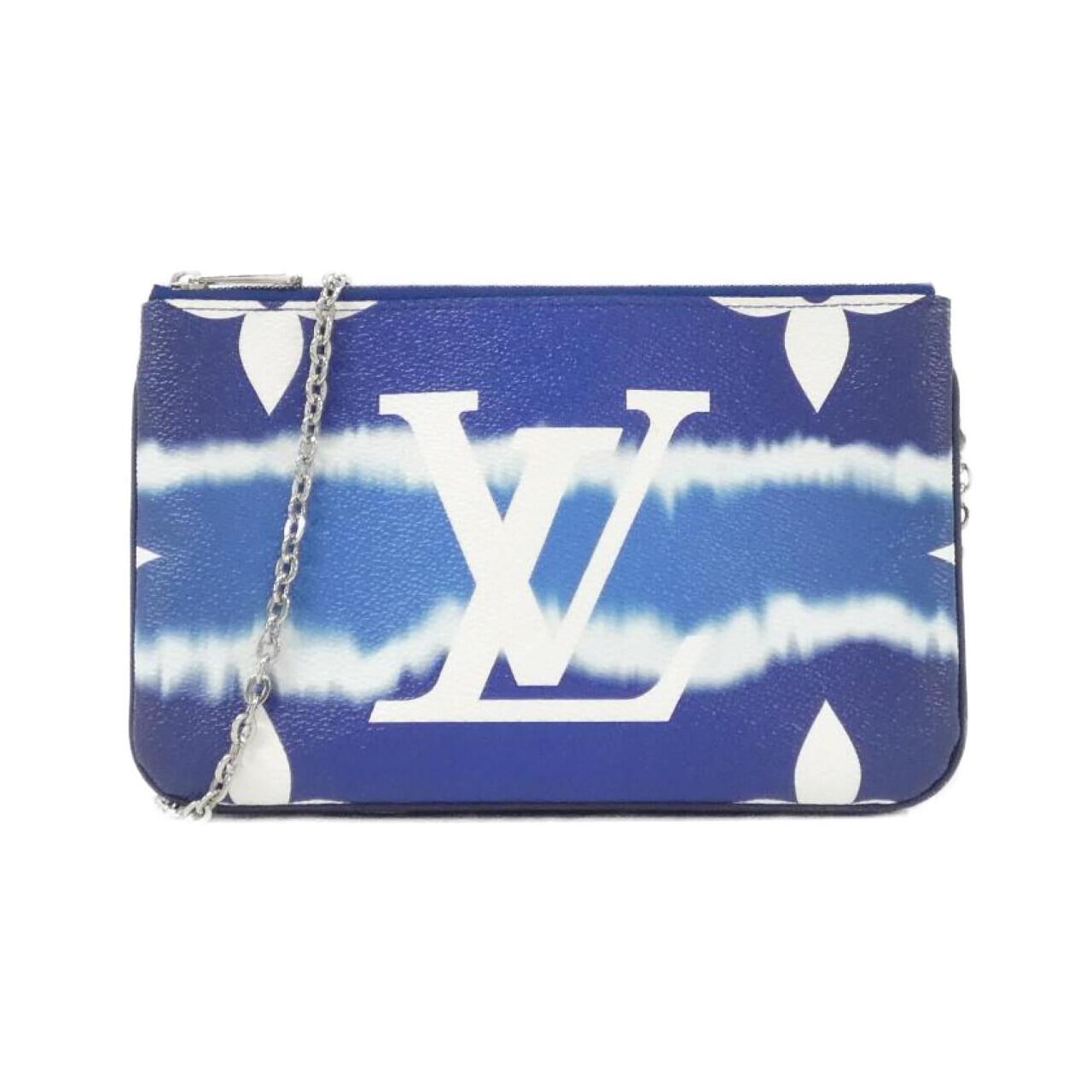 Louis Vuitton Blue Coated Canvas Pochette Shoulder Bag