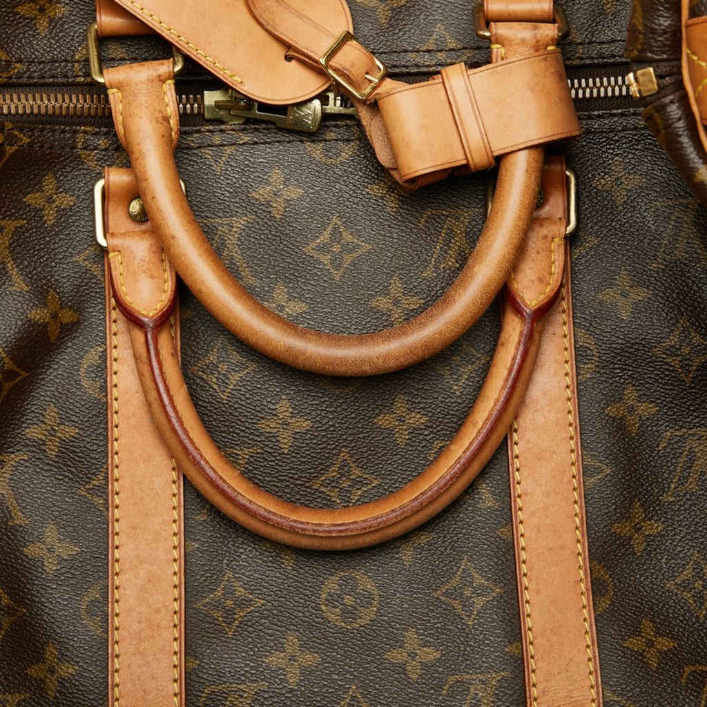 Louis Vuitton Monogram Brown Pvc Leather Boston Bag Shoulder Bag